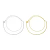 Cadeia de link Corrente de cor de prata de prata minimalista Slim Curved semi-circular de pulseiras de várias camadas para mulheres 2022 FAWN22 Simples 22