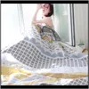 毛布テキスタイルホームGardensoftキッズ子供のリクライニングチェアキルトブランケットベンチSettee Ering Beach SunScreen Cape Bedspread Prorter D