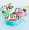 NewStainless Steel Dog Bowl för små medelstora stora hundar Stor liten storlek Husdjur Matare Skålar Högkvalitativa 2 färger LLF11355