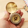 Portable Brass Pocket Compass Outdoor Gadgets Sports Camping Fluorescence Navigation Camping Tools 2021