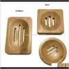 Rätter naturlig maträtt enkel bambu rack tallrik bricka badrum tvålhållare fall 3 stilar mnjvh cu753