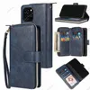 Brieftasche PU-Leder Reißverschlusstasche Handyhüllen mit Kartensteckplatz Fotorahmenständer für iPhone 12 12ProMax 12Pro 11 Max XS XR 6 7 PLUS Samsung Galaxy S21 S20 Ultra Note 20 Hüllenabdeckung