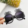 Sunglasses Pineapple Frame Shiny Colored Rhinestones For Women Brand Glasses Designer Fashion Female Shades Party FML2684244