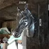 Europeia-estilo sortudo simulação animal grande cavalo cabeça pendurado pingente pingente de parede decoração de parede 210414