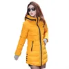 Vers le bas coton manteau femmes hiver grande taille mince coréen Parka noir rouge vert 10 couleur mode vêtements chaleur manteau N954 211130