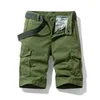 Spring Men Cotton Cargo Shorts Clothing Summer Casual Breeches Bermuda Fashion Beach Pants Los Cortos Short 210713