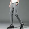 Brand Men's Casual Pants Breathable Style Business Fashion Thin Mesh Section Solid Color Trousers Male 210715