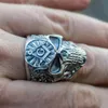 Cluster ringar riddare templar masonic skalle mens freemason rostfritt stål biker ring frimureri punk smycken gåva för män