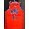 All embroidery 5 styles 13# George 2021 orange basketball jersey Customize men's women youth add any number name XS-5XL 6XL Vest