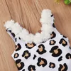 2021 Summer Toddler Kids Baby Girls Swimsuit Leopard Print One Piece Bikini Swimwear Beachwear Children Bathing Suit Biquini