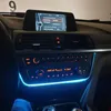 Car Carbon Fiber Radio Trim LED Light otoczenia Drzwi wewnętrzne Panel AC Dekoracyjne dla- 3 serii F30 / F31