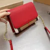 Karierte Umhängetasche für Damen, Handtasche, Geldbörse, Tartan-Patchwork-Farbe, Clutch-Taschen, Geldbörsen, klassische Briefklappe, Messenger-Geldbörsen, Kette, Leder-Schultergurt