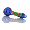 4 Inch Glow In The Dark Heady Glass Smoking Pipes Art Spoon Scorpion Luminous Hand Pipe Oil Burner Smoking Accessories