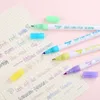 8 PcsSet Double Lines Marker Notebook Write Drawing Pen Student Art Markers Pens Stationery Calligraphy Lettering Writing Tools B1186269