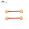 Alisouy 2pcs 14G Stainless Steel Women Long Industrial Barbell Tongue Nipple Ring Bar Tragus Helix Ear Piercing Body Jewelry Factory price expert design Quality