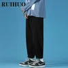 Ruihuo Knöchellangen Harem Hosen Männer Kleidung Jogger Männer Hosen Hosen Japanische Mode graue Jogginghose M-5XL 2021 Neue Ankünfte Y0811