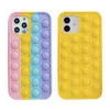 ARS2366 coloré jaune 2 couleurs Silicone Gel décompression coques de téléphone Fuuny coque arrière pour IP 12 Pro Max 11 XS XR meilleur vendeur