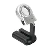 Microscopio Compacto 16X Lupa 30 mm 2 LED Iluminación Plegable De mano / Estilo de pie Lupa Lupa de alta potencia Ayuda de lectura antigua