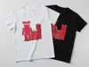 Новые мужские футболки Европейская и американская мода Tee женщины мужские личности печатание хлопчатобумажные футболки молодежь повседневная короткая рукава пар брендов