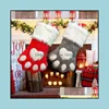 Sokken Baby Kinderkleding Baby, Moederschap Mode Hond Paw Kerst Candy Gift Bag Flanel Year Stocking Hanger Decor voor Thuis Drop Delive