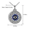 Silver Fashion Rhinestone Eye Pendant Necklaces For Women Bohemian Charm Round Necklace Turkish Jewelry