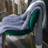 Sésame Point tricoté couverture confortable floue microfibre douce hiver couleur rayure bord canapé-lit couvertures de bureau