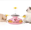 Cat Toy Cute Turntable Ball Interactive Dog Treat Leaking Rotatable Wheel Funny Stick Track Drop 211122