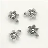 Lot 200 Stück Mini-Blumen aus tibetischem Silber, Anhänger für die Schmuckherstellung, Ohrringe, Halsketten, Armbänder, Schlüsselanhänger, Zubehör, 9 x 12 mm, DH0540