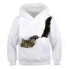 Crianças bonito gato 3d impresso hoodies meninos meninas legal moletom com capuz crianças moda pullovers roupas topos 4t14t bebê suéteres 23865619