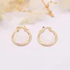 Mode Stud Gouden Hoop Oorbellen Dame Dames Party Bruiloft Liefhebbers Gift Engagement Sieraden voor Bruid Design Dropship