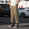 Men's Pants Autumn Wide Leg Men Loose Straight Japan Style Hip Hop Casual Sport Cargo Trousers Male Quality Clothing 2021