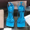 새로운 디자이너 샌들 럭셔리 하이힐 여성 플립 플롭 T- 스트랩 패션 파티 슬리퍼 슈퍼 모델 캣워크 신발 -9