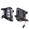 2PCS Auto lighting For Kia Sonet 2020 2021 Car Daytime Running Light Fog light Lamp LED DRL With yellow turn signal237j