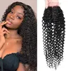 Cheveux brésiliens lisses ondulés, 4x4 T, partie Lace Closure, 100 cheveux humains, Top Closures9305125