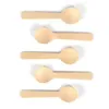 Spoons 100Pcs/Pack Disposable Wooden Spoon Ice Cream Scoop Coffee Honey Teaspoon Tableware Mini Cutlery Set Kitchen Accessories DH8599
