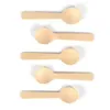 Cuillères 100Pcs / Pack Cuillère En Bois Jetable Cuillère À Crème Glacée Café Miel Cuillère À Café Vaisselle Mini Couverts Set Accessoires De Cuisine DH8599