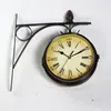 Double Side Wall Clock Creative Furniture and Household Items Vintage Clocks Delicate Design