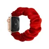 Para a faixa de relógio da Apple Iwatch 23456 SE Tecido Elástico único Loop Loop Flor Impresso Grande Intestino Cabelo Pulseira Poliéster 25 Cores