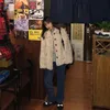 여자 모피 여자의 가짜 두꺼운 여자 모직 겨울 수입 울 코트 재킷 합성 패션 따뜻한 렉스 모피 잔디 망토 카사 코스