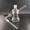 Popüler Mini Cam Yağ Burner Su Bong Küçük Kabarcık Su Borusu Dab Rig Bong Ash Catcher Nargile ile Downstem Yağ Burner Borular