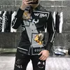 Luxury Tiger Print Men T-shirts Långärmad Slim Fit Shirt Casual Business Dress Shirts Streetwear Social Shirts Chemise Homme 210527