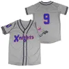 Stitched Custom Knight 9 Jersey Brodery Grey Hip-Hop Street Culture 2020 Summer New Men Women Youth Baseball Jerseys XS-6XL