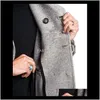 Мужская шерстяная смесь одежды мужская осень и зимние куртки шерстяное пальто Slim Mid длиной траншея мода дикий мужчина длинный пальто Джакке 4E6BM