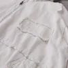 IEQJ秋パターンオフィスの女性スタイル大型ソリッドカラービンテージ洗浄フード付き襟フルスリーブデニムコートAF638 211014
