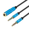 Cables de audio dos en uno Teléfono móvil Audio 1 a 2 Adaptador Estándar americano Conector de auriculares Anchor Línea de conversión de auriculares