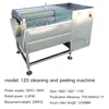 2021 Robot da cucina commerciale Alto rendimento 200-1000 kg / h Peeling per verdure Lavatrice Produttore di pulizia patate 220V