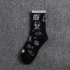 Zwart-witte katoenen sokken AB-kant Volg me niet, ik ben een te creatieve Unisex Women Men Casual Socks Daily