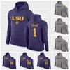 LSU Tigers Ja'Marr Chase Jefferson Beckham Jr. Mathieu Queen Burrow Gaye Brennan White Edwards-Helaire Adams Tracy Gray Facility Performance Veste zippée à capuche