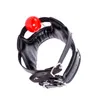 NXYSm bonsage Bdsm Bondage Flirt Toys of Sex Slave Spong Leather Adjustable Collar with Silicone Open Mouth Ball Gag for Men Women Couples 1126