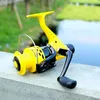 Baitcasting Reels Yellow Spinning Fishing Reel 12BB Rear Brake Wheel Collapsible LeftRight Interchangeable Arm For Pesca 20007009054958